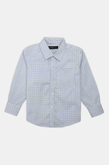 White Check Boys Casual Shirt