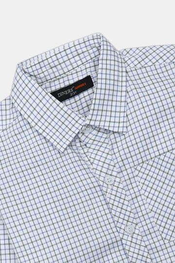 White Check Boys Casual Shirt