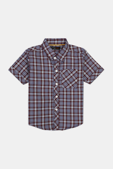 Maroon Glen Plaid Check Casual Shirt