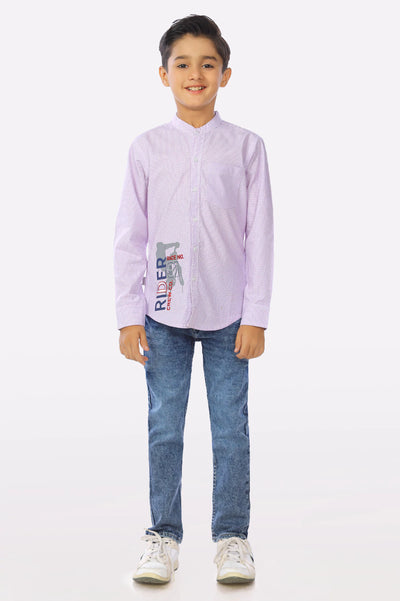 Purple Minicheck Boys Shirt From Diners