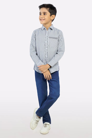 Black Tattersall Check Casual Shirt