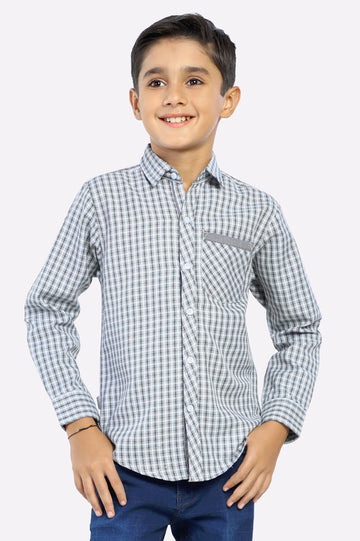 Black Tattersall Check Casual Shirt