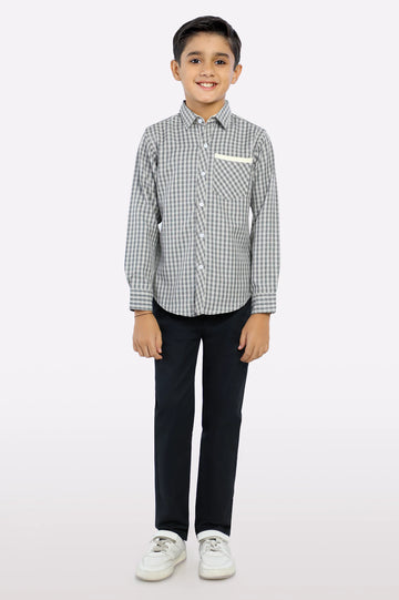 Lime Green Tattersall Check Casual Shirt