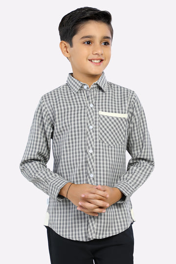 Lime Green Tattersall Check Casual Shirt