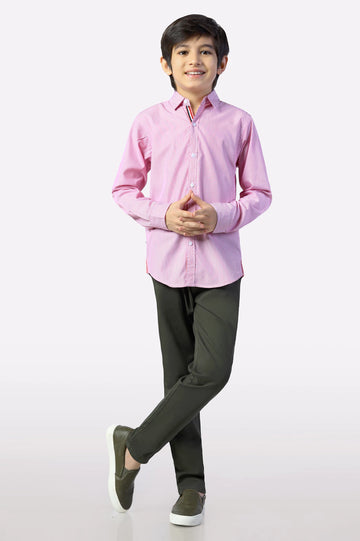 Red Bengal Stripe Casual Shirt