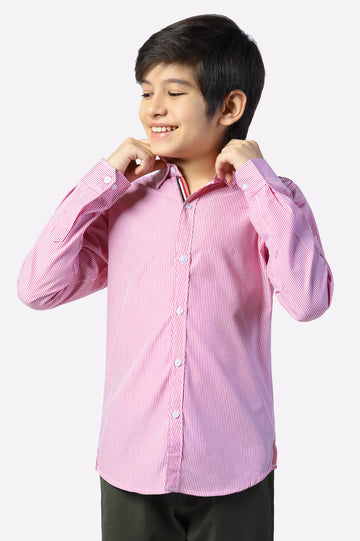 Red Bengal Stripe Casual Shirt