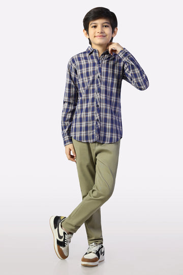 Multicolor Glen Plaid Check Casual Shirt
