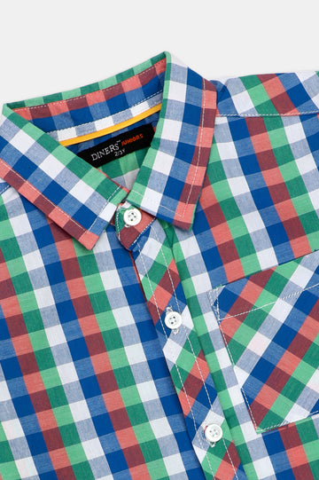 Multicolor Gingham Check Casual Shirt