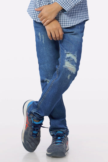 Blue Relaxed Fit Denim Jeans