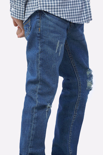 Blue Relaxed Fit Denim Jeans
