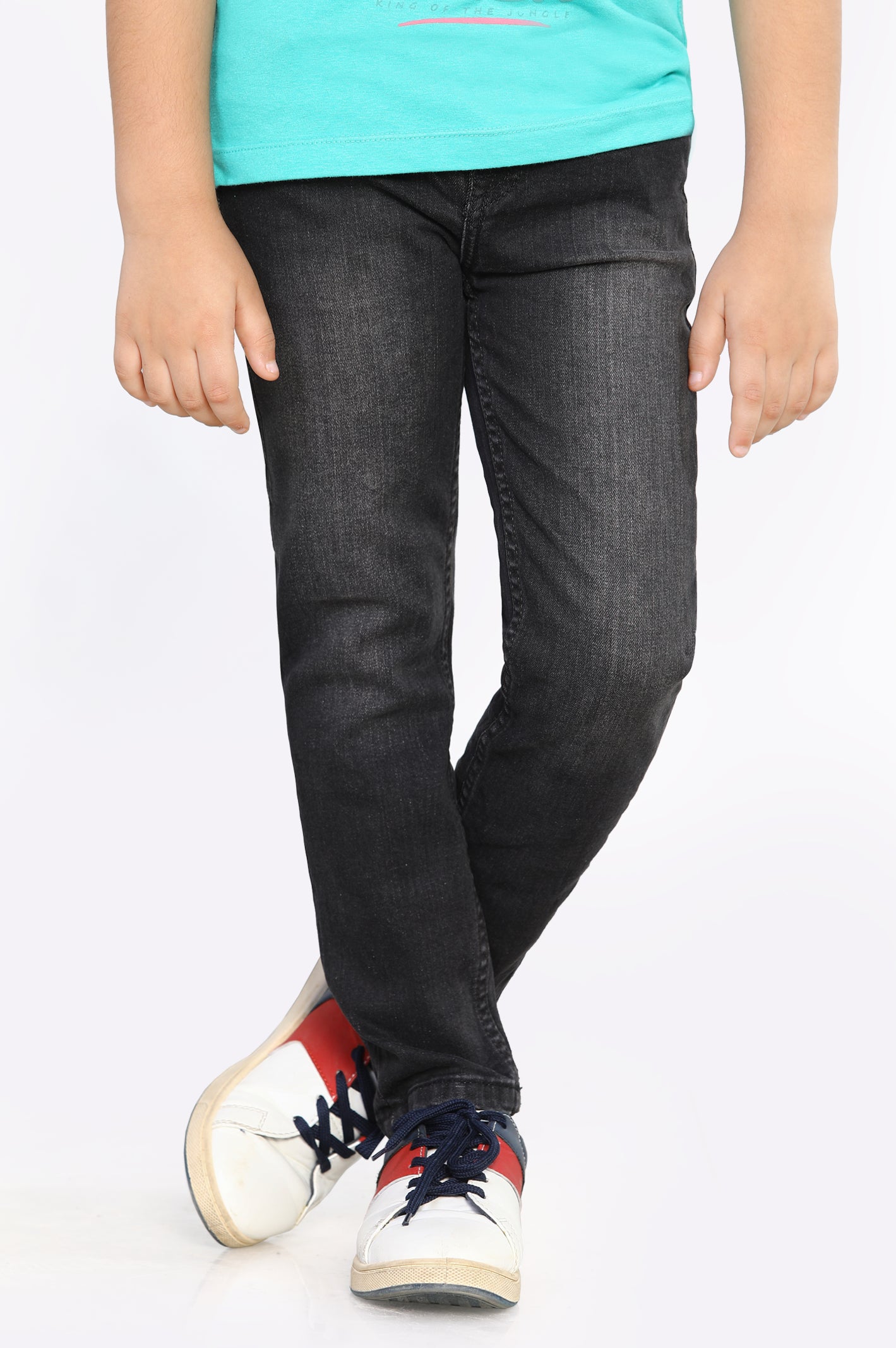 Brushed Black Slim Fit Denim Jeans From Diners