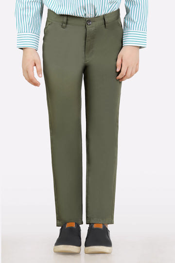 Olive Chinos For Boys