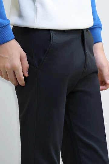 Dark Grey Boys Cotton Chinos