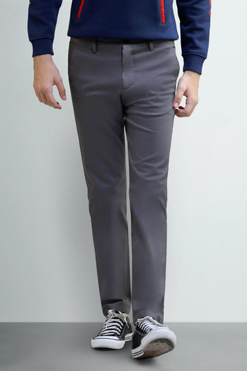 Ash Grey Boys Cotton Chinos