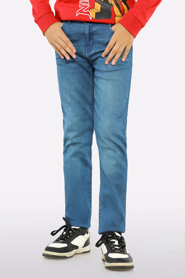 Dark Blue Denim Jeans For Boys