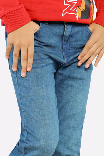 Dark Blue Denim Jeans For Boys