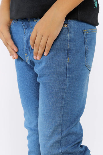 Medium Blue Denim Jeans For Boys