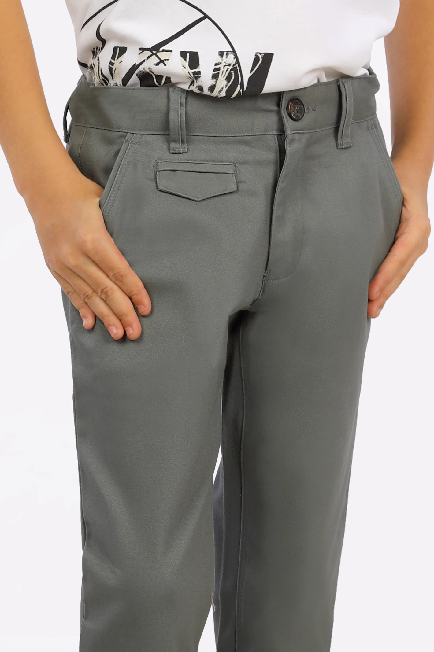 Charcoal Comfort Fit Chino Trouser From Diners