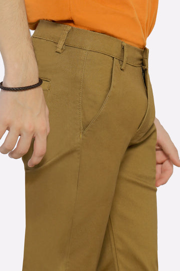 Camel Cotton Chinos For Boys