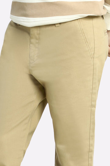 Camel Cotton Chinos For Boys