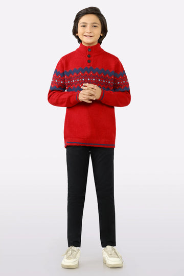 Maroon Turtle Neck Boys Sweaters
