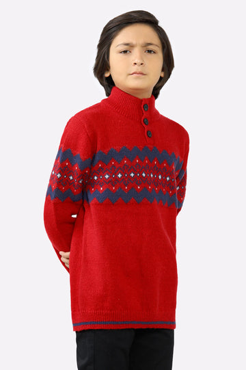 Maroon Turtle Neck Boys Sweaters