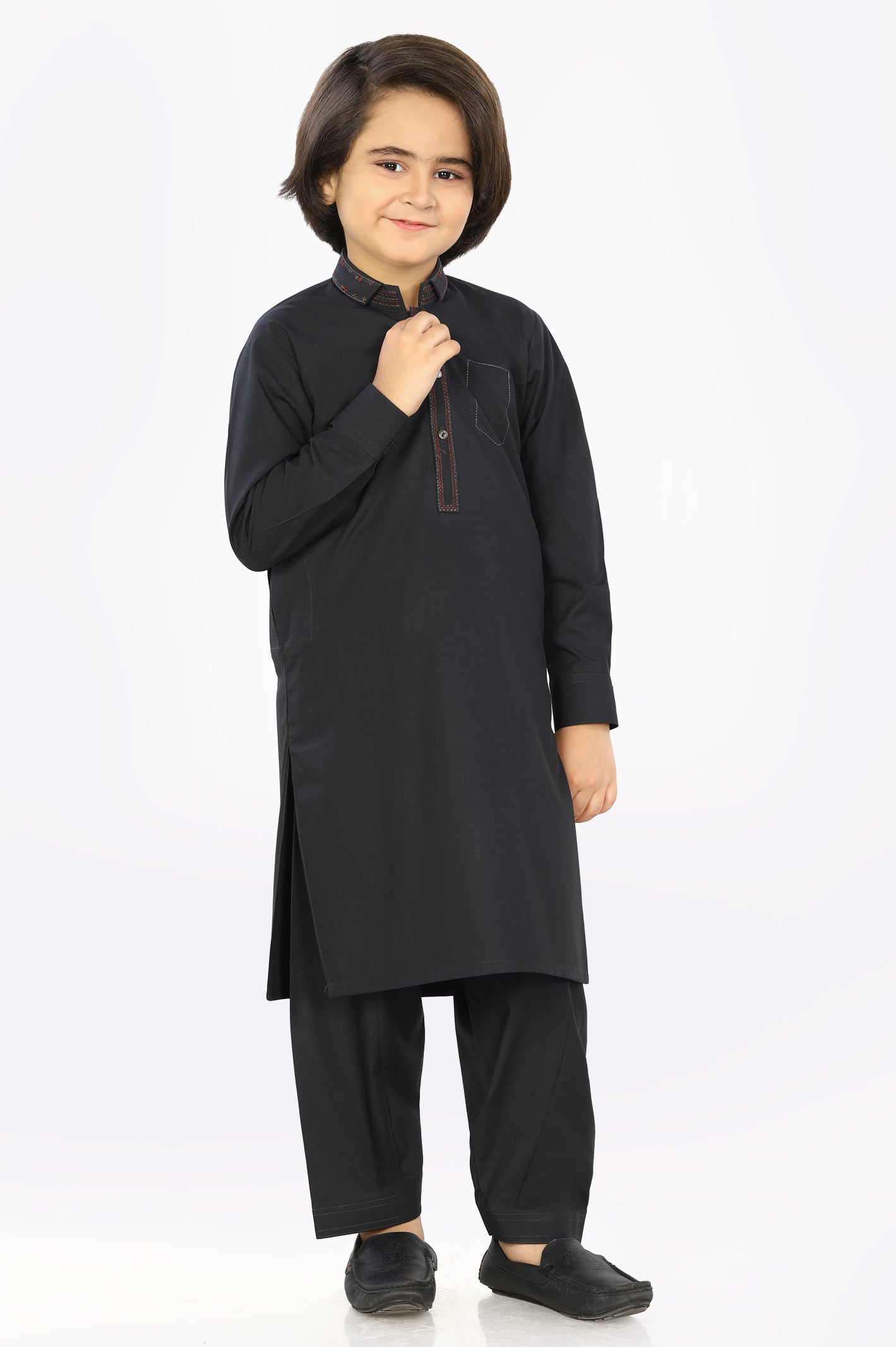 Dark Grey Boys Shalwar Suit From Diners