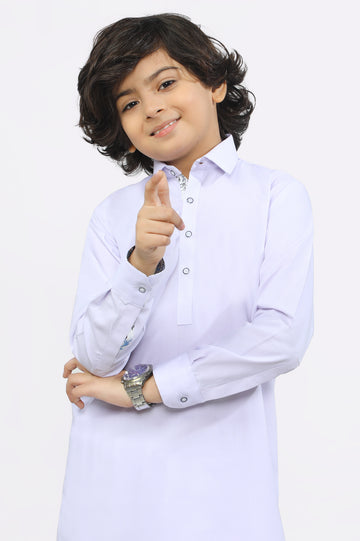 White Boys Shalwar Suit