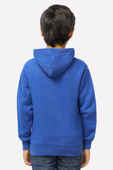 Royal Blue Graphic Printed Boys Hoodie