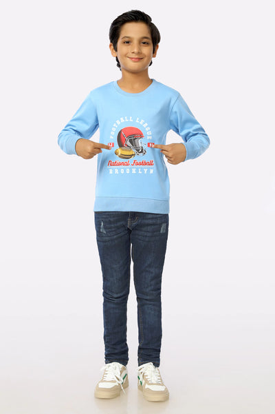 Blue Graphic Printed Boys Sweatshirt From Diners
