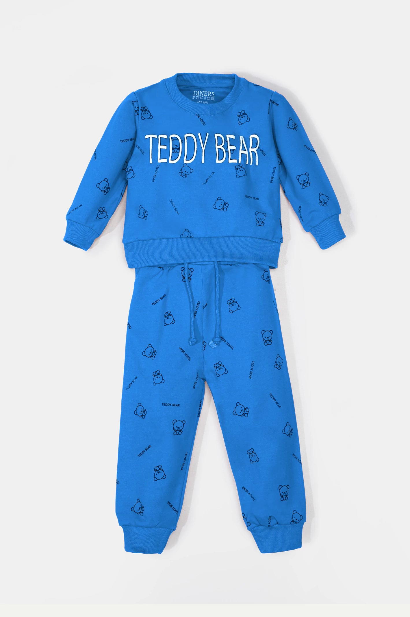 Blue Teddy Bear Printed Boys Combos From Diners