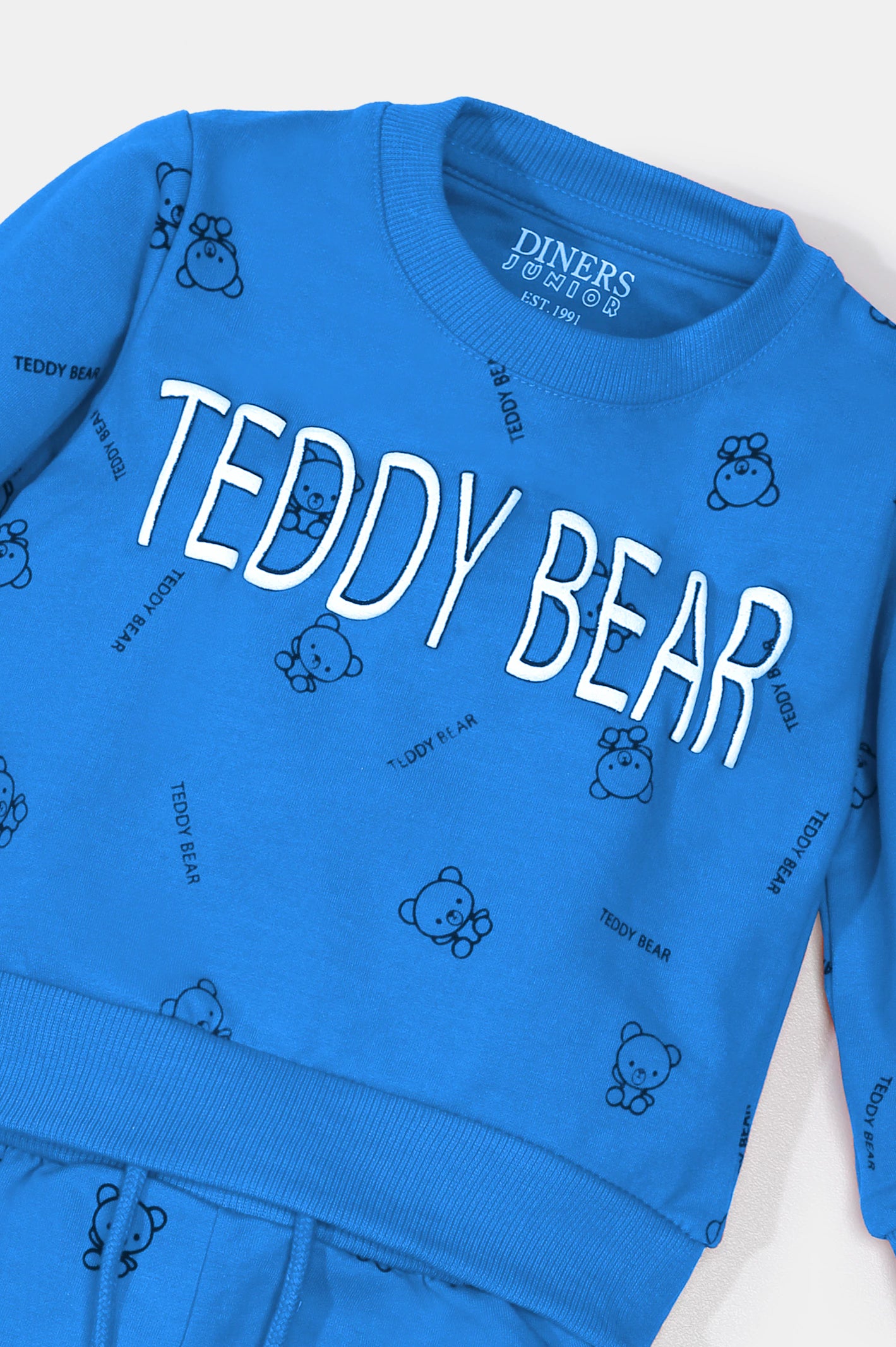 Blue Teddy Bear Printed Boys Combos From Diners