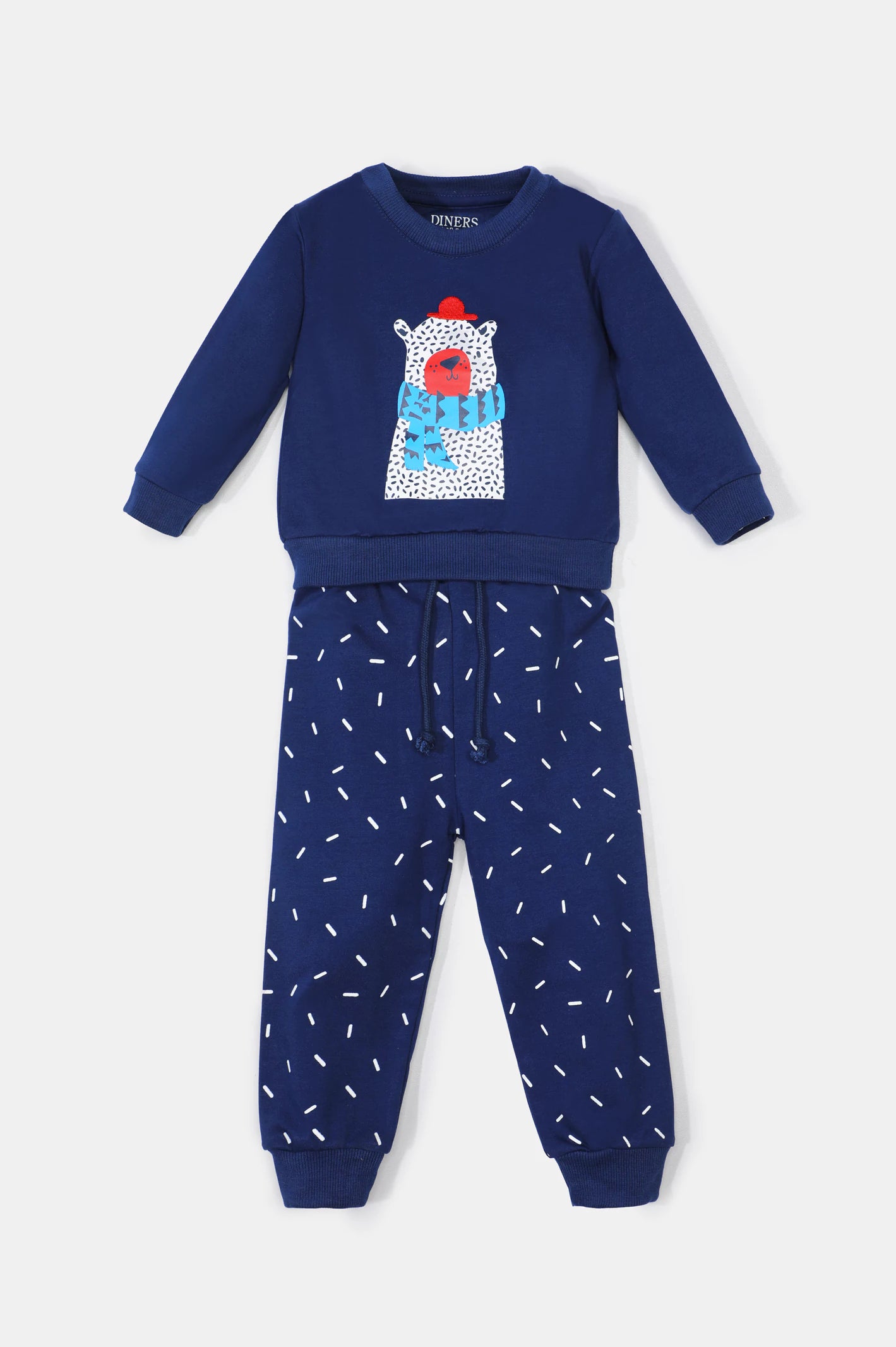 Blue Graphic Printed Boys Combos From Diners