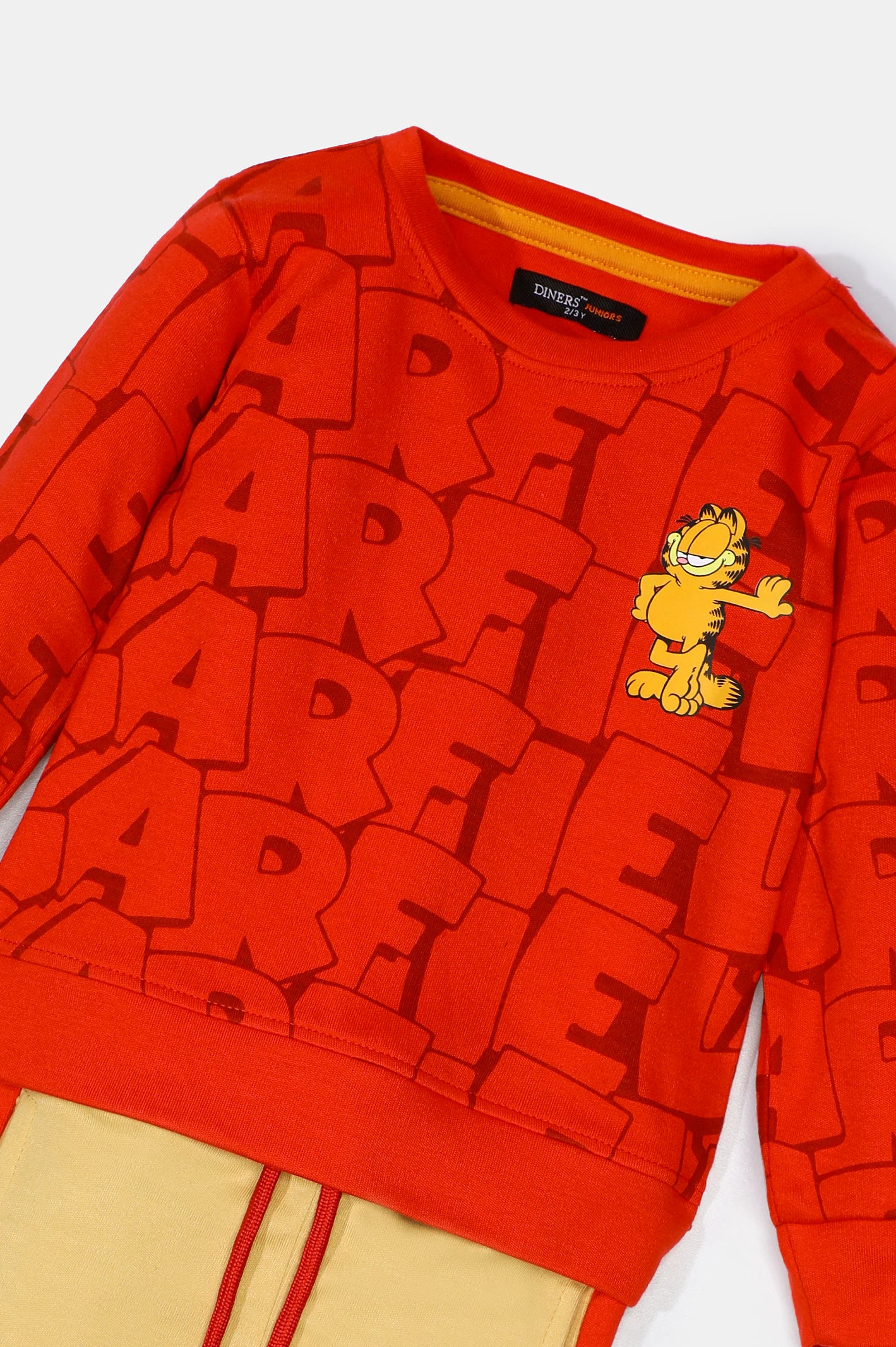 Red Garfield Printed Boys Combos From Diners