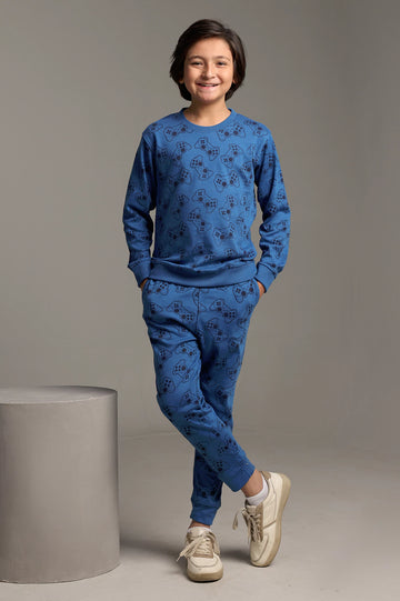Royal Blue Boys Sweatshirts With Trouser