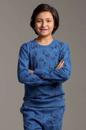 Royal Blue Boys Sweatshirts With Trouser
