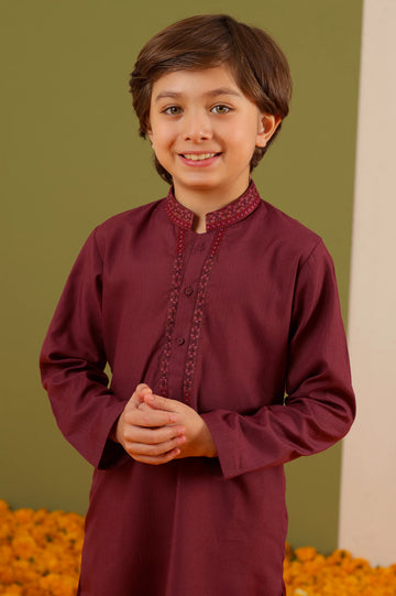Maroon Boys Kurta Pajama