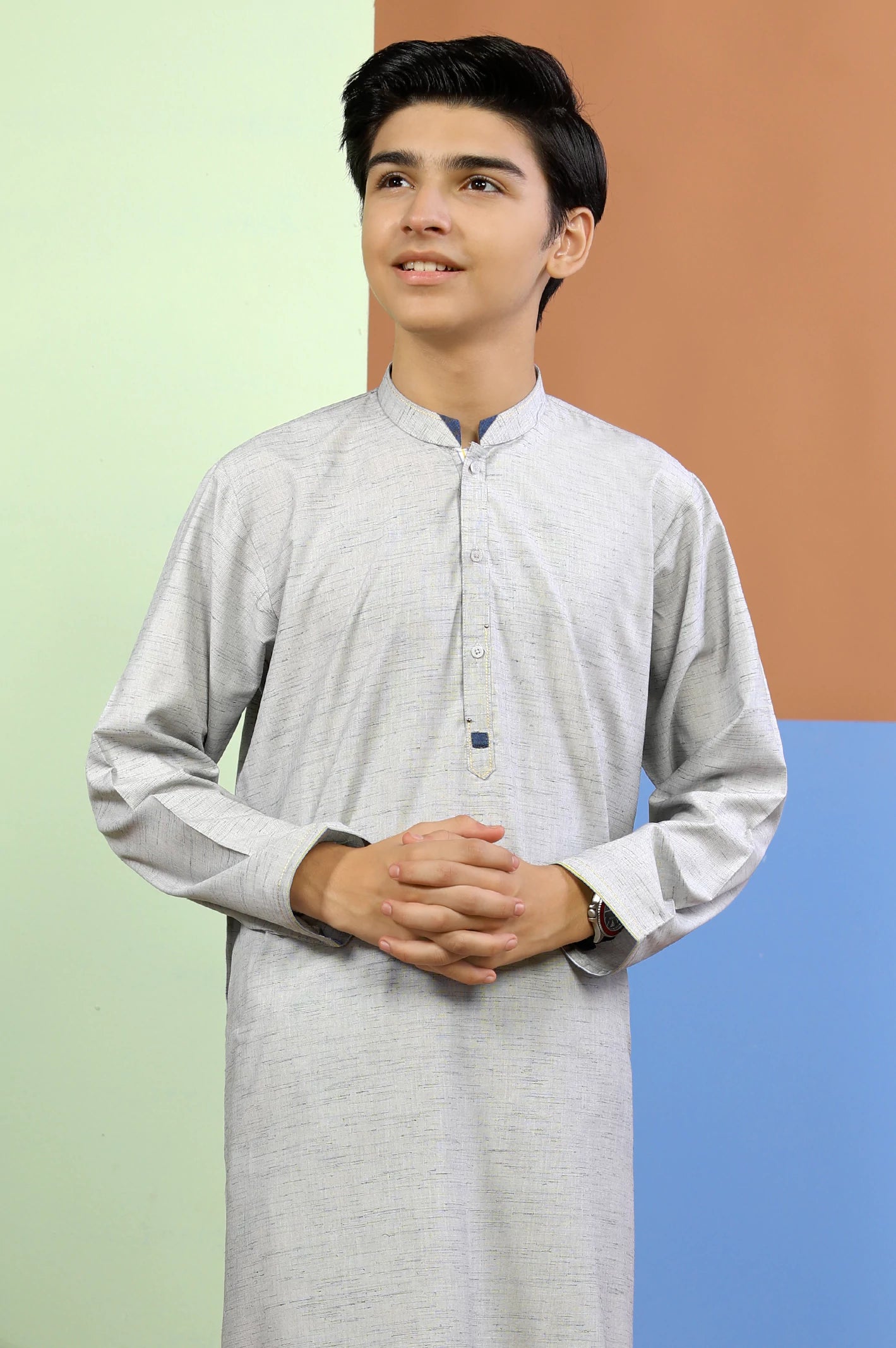 Grey Boys Kurta Pajama From Diners