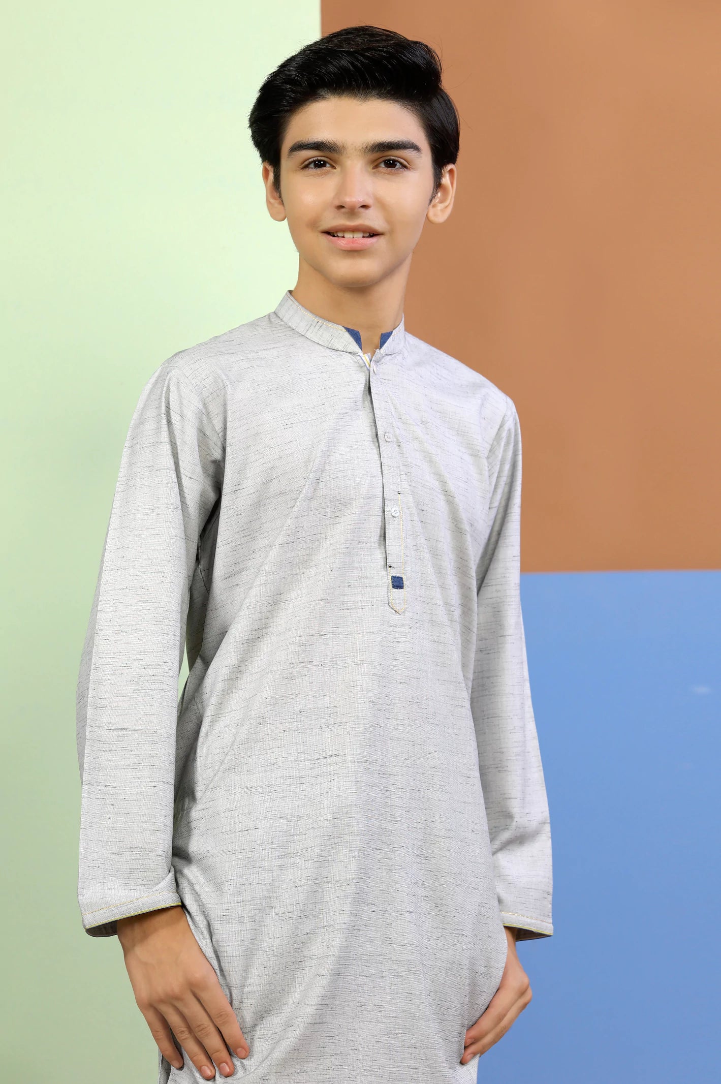 Grey Boys Kurta Pajama From Diners