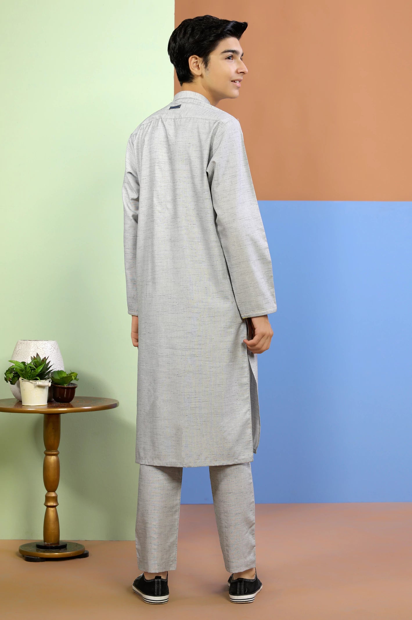 Grey Boys Kurta Pajama From Diners