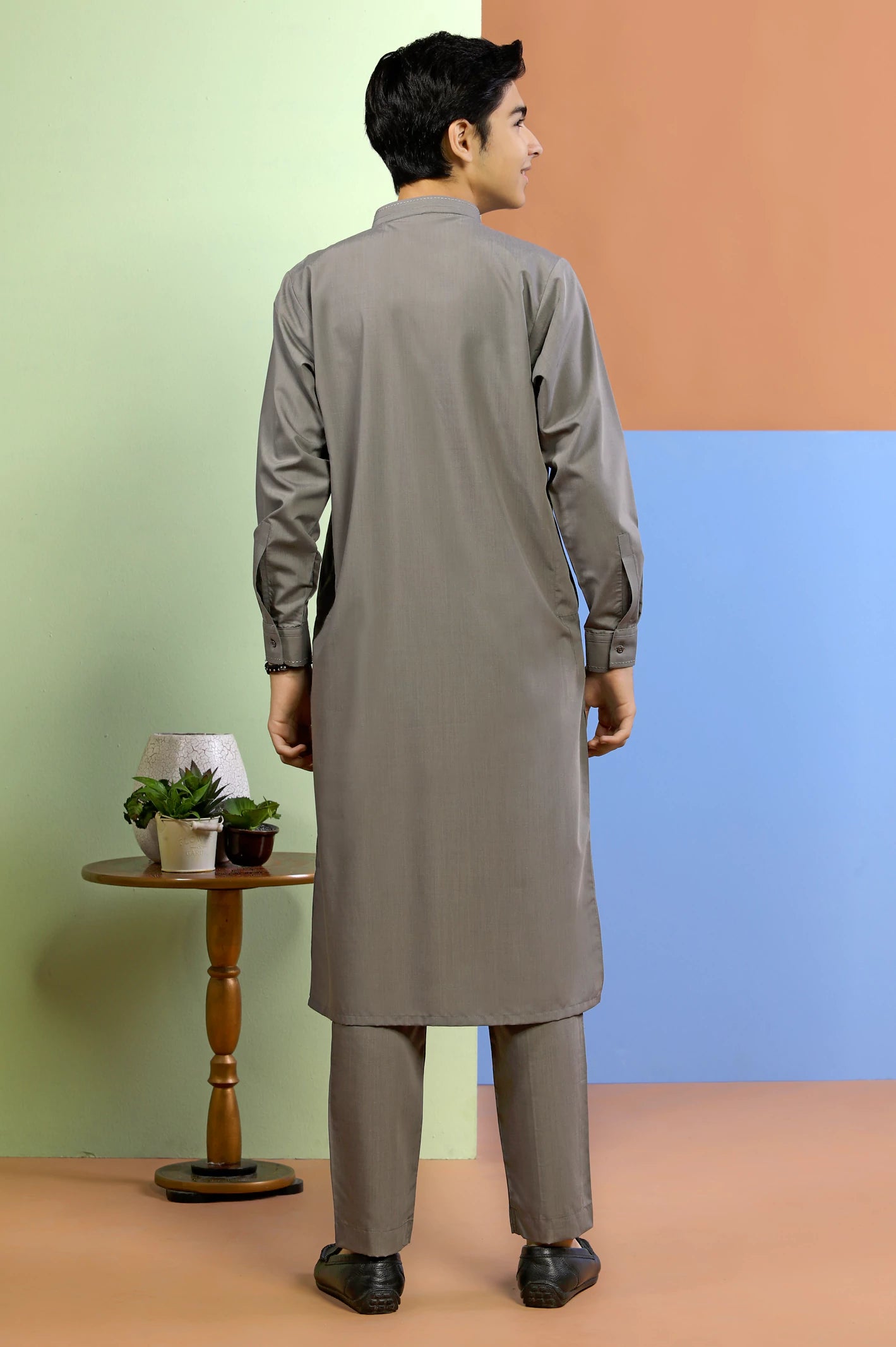 Grey Boys Kurta Pajama From Diners