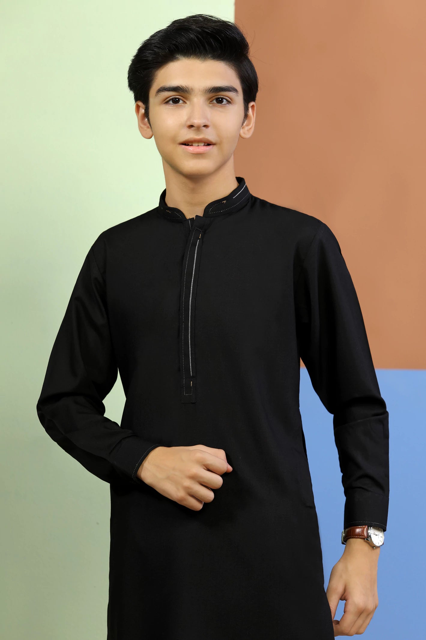 Black Boys Kurta Pajama From Diners