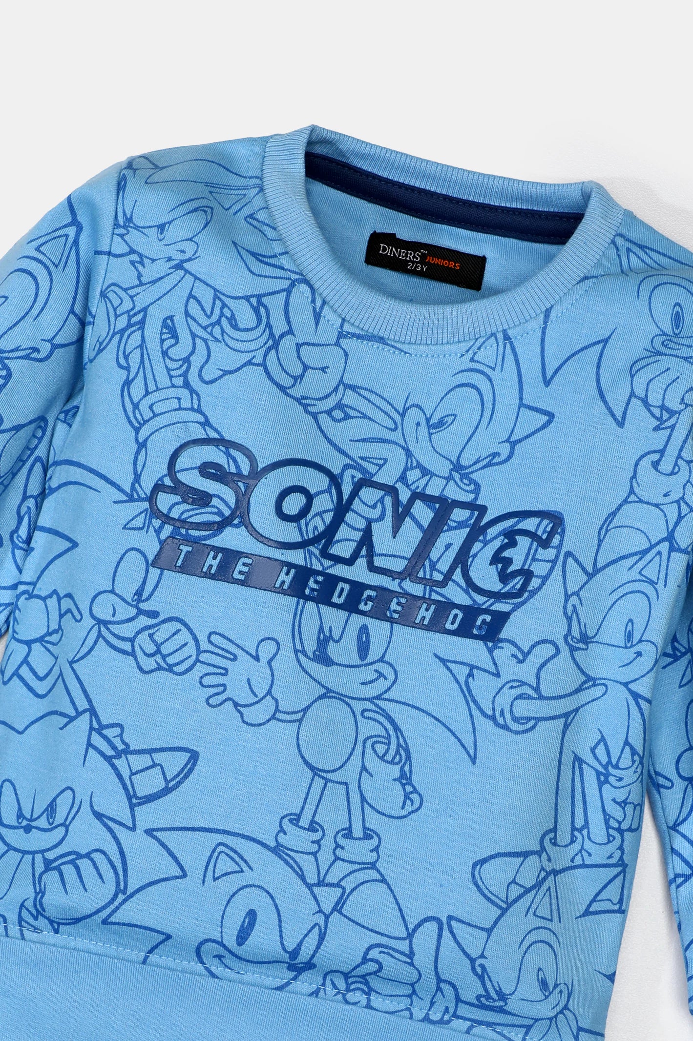 Blue Sonic Printed Boys Sweatshirt From Diners