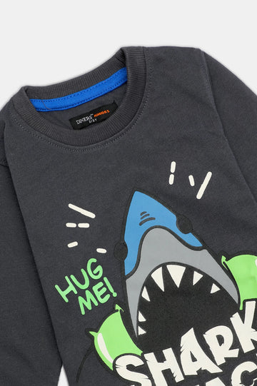 Shark Graphic Print Boys Sweatshirt