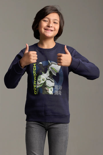Overwatch Graphic Print Boys Sweatshirt