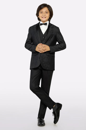 Boys Charcoal 3-Piece Suiting Set