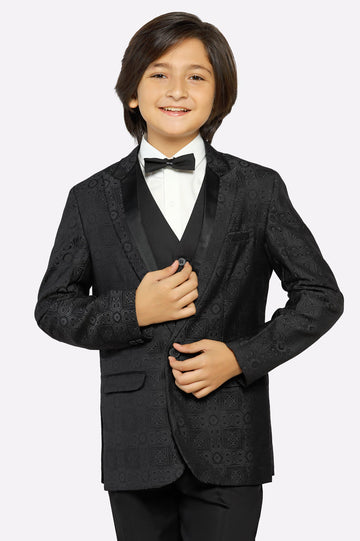 Boys Charcoal 3-Piece Suiting Set