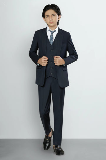 Navy Blue 3-Piece Formal Suiting for Boys