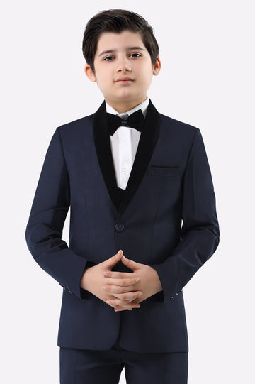 Navy Blue Suiting for Boys