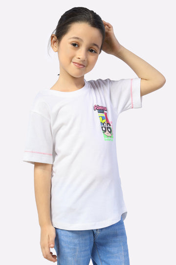 Powerpuff Girls Print Girls T-Shirt